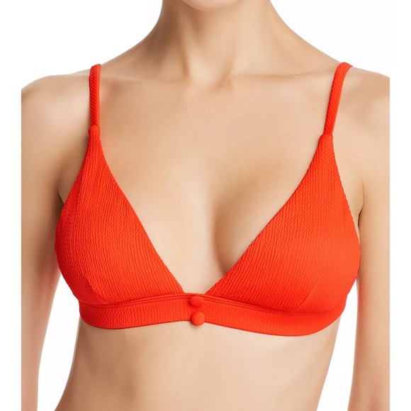 Red Carter Beach Chic Carly Bikini Top in Persimmon (12 D) - Picture 10 of 10